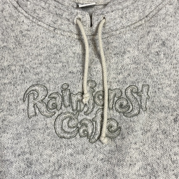 Vintage Cafe Gray Knit Pullover Sweatshirt XL 90s - Picture 5 of 5